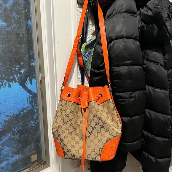 Gucci Orange and Tan Shoulder Bag - Picture 3 of 6